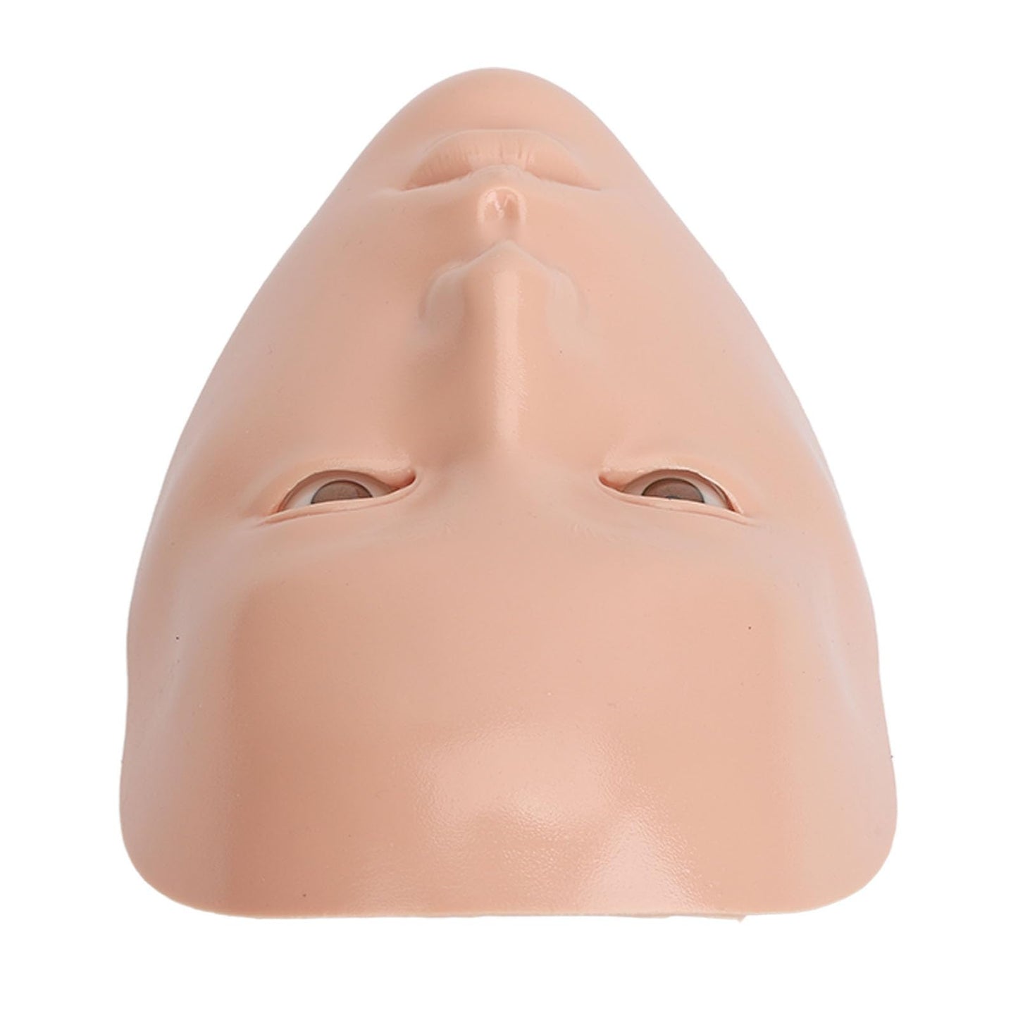 3D Reusable Makeup Practice Mannequin Face, Silicone Full Face for Eyelash and Eye Shadow Practice, Ideal for Emerging Makeup Artists and Girl's Gift (pink skin)