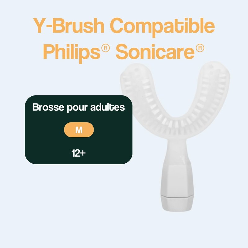 NEW 2025 Compatible with Philips® Sonicare® Models - Y-Brush Replacement Brush Head - Flexible - One-Stroke Technology - Renewable Every 4 Months - Adults