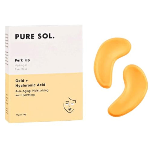 pureSOL Hydrogel Gold Under Eye Mask - Hyaluronic Acid, Retinol - Anti-aging, Moisturizing and Hydrating - 12 Pairs | Eye Patches for Puffy eyes, Dark Circles - Gifts for Women. Gifts for Mom