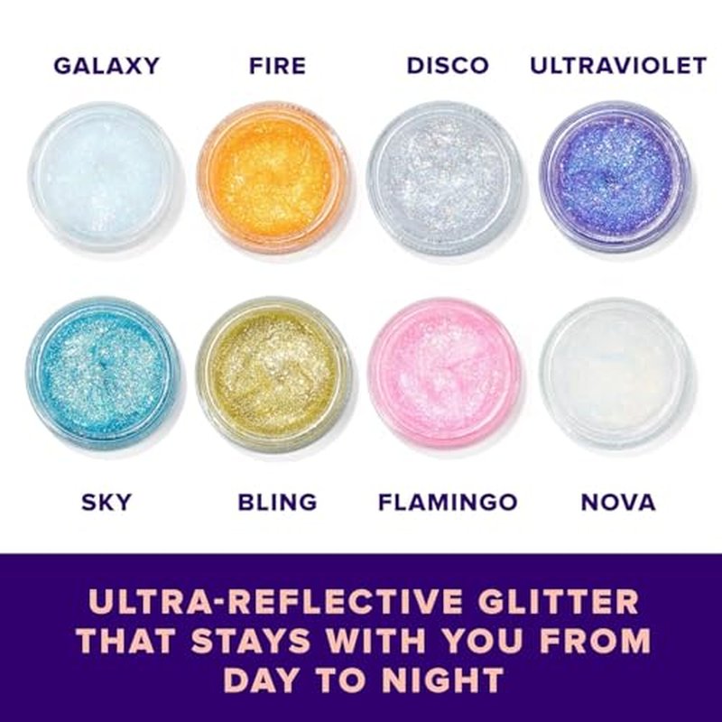 UNICORN SNOT Holographic Face Glitter & Body Glitter Gel | Holiday Glitter Makeup: Stocking Stuffers & Christmas Gift | Hair Glitter, Vegan & Cruelty-Free, 1.7 oz 3-Pack (Disco/UV/Sky)