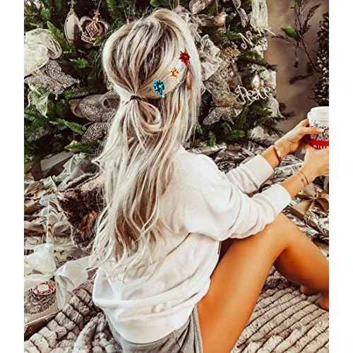 NVENF 6PCS Hair Clips for Women - Festive Holiday Hairpins & Bow Hair Clip Accessories for Christmas Outfits & Party Gifts (StyleA)