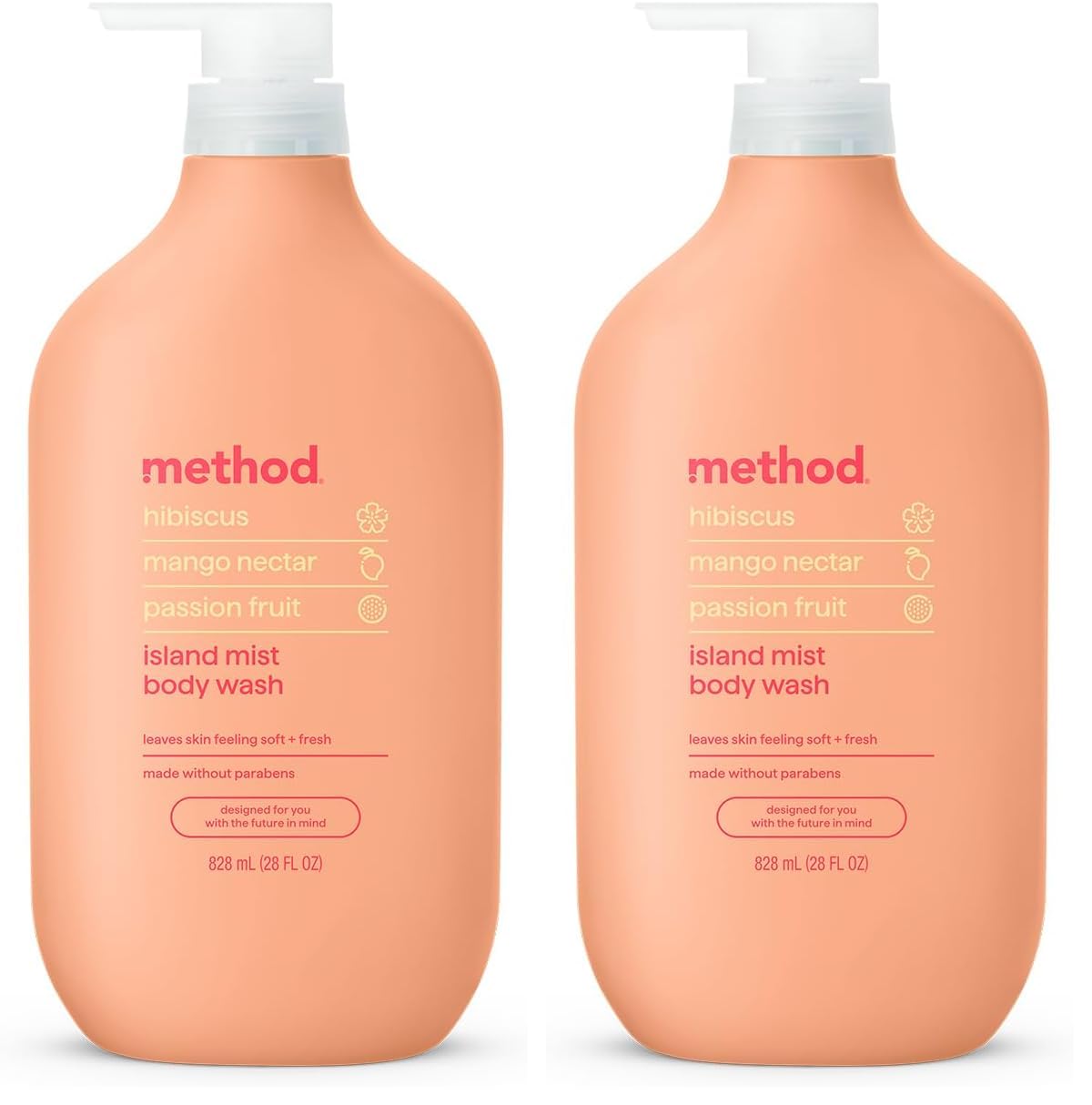 Method Body Wash - Island Mist Scent | 28oz Bottle (Pack of 2) for Refreshing Clean