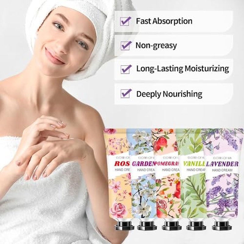 10 Pack Hand Cream Gift Set,Stocking Stuffers for Teen Girls,Women,Christmas Gifts for Coworker,Teacher Gifts for Women,Thank You Gifts,Natural Fragrance Travel Size Lotion Hand Cream for Dry Hands