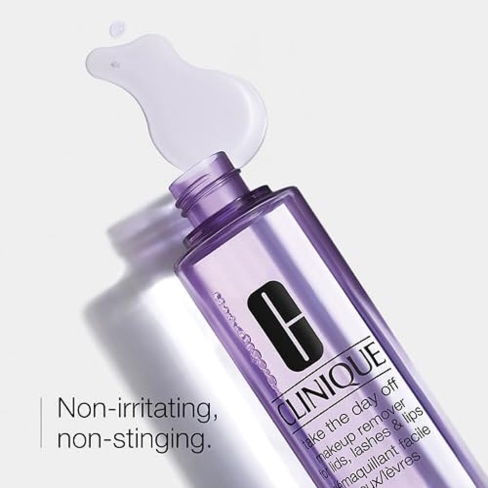 Clinique Take The Day Off Liquid Makeup Remover For Lids, Lashes, + Lips | Eye Makeup Remover | Oil Free + Non-Irritating | For All Skin Types, 6.7 Fl Oz (Pack of 2)