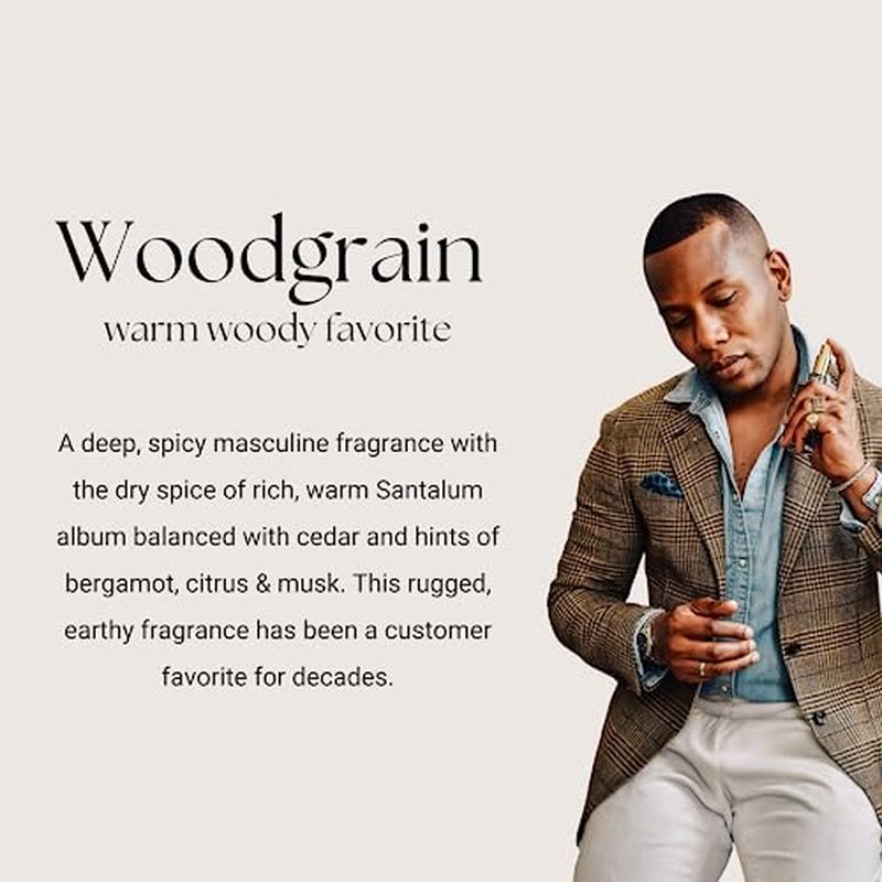 Caswell-Massey Woodgrain Sandalwood Gold Cap Cologne, Richly Sensual Santalum Album Men¡¯s Cologne with Cedary and Hints of Citrusy Musk, 3 Fl Oz