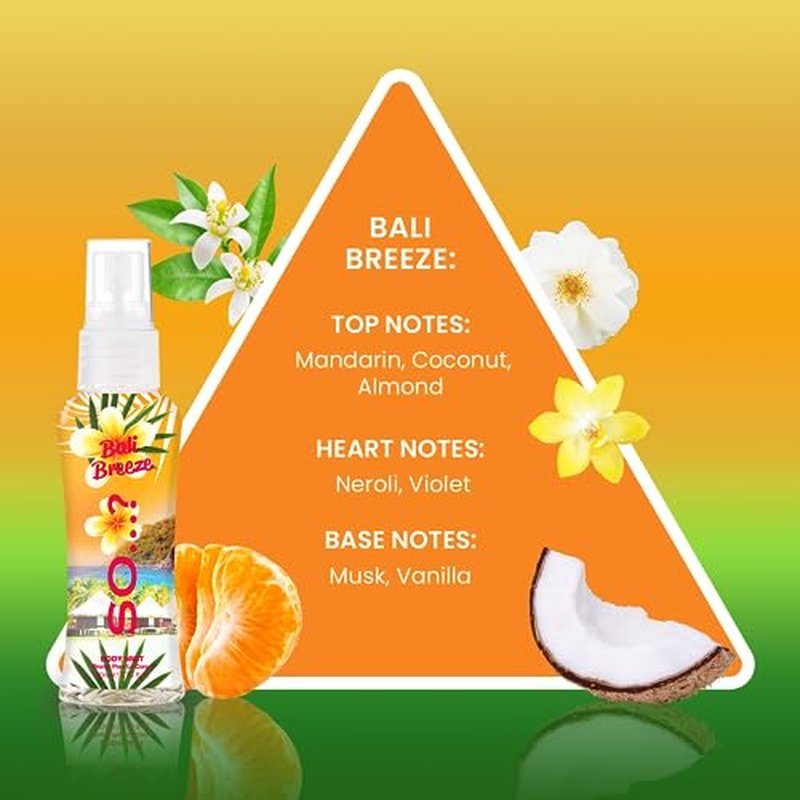 So...? Escapes Body Mist Set - Perfumes for Women - Everyday Body Spray for Women - Vegan, Cruelty Free Fragrances - Travel Size Gift Set - 4 pcs