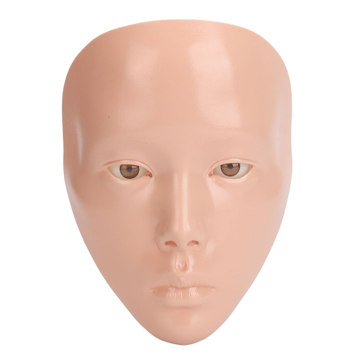 3D Reusable Makeup Practice Mannequin Face, Silicone Full Face for Eyelash and Eye Shadow Practice, Ideal for Emerging Makeup Artists and Girl's Gift (pink skin)
