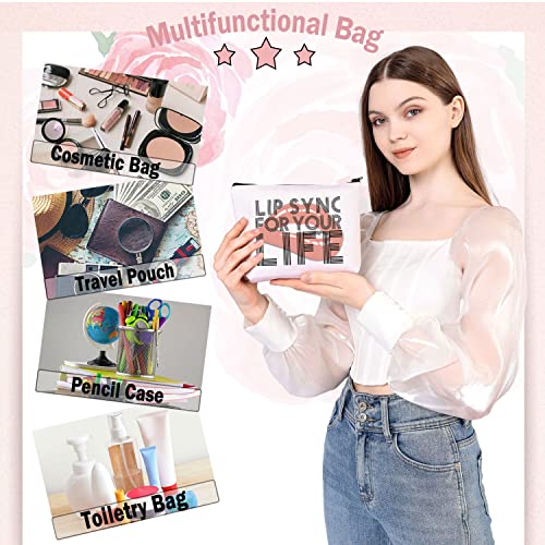 BDPWSS Drag Queen Gift Lip Sync For Your Life Makeup Bag Drag Race Inspired Cosmetic Bag (Lip Sync Life)