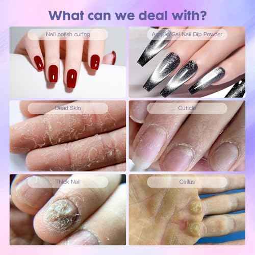 Electric Nail File,Nail Drill Kit with Nail Lamp,Cordless Nail Filer for Acrylic Gel Nails,Professional Nail Drill Machine Polishing Tool Manicure Pedicure Kit Efile Nail Supplies for Home Salon