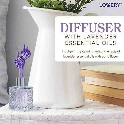 Bath and Body Gift Basket For Women and Men, Honey Lavender Home Spa Set with Essential Oil Diffuser, Soap Flowers, Bath Salts, Bubble Bath & More - 13 Piece Set, Presents for Mom