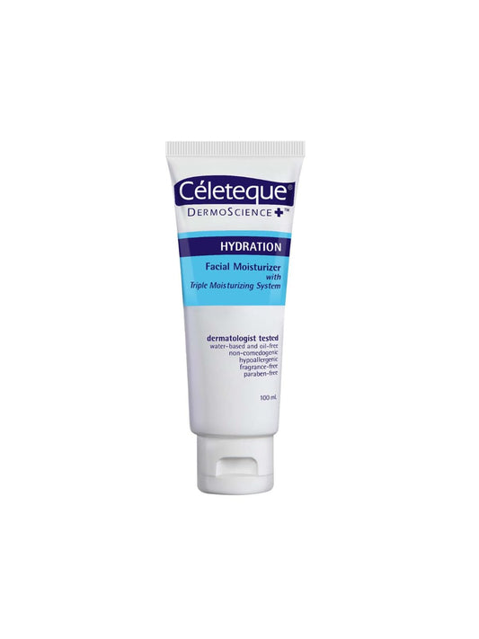 Celeteque DermoScience Hydration Facial Moisturizer 100mL | Lightweight & Non-Greasy | Deep Hydration & Nourishment | Dermatologist-Tested Formula | For All Skin Types