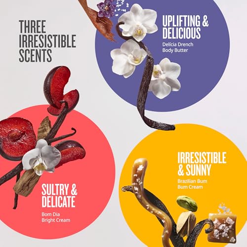 Sol de Janeiro Rio Trio Mini Vanilla Body Cream Trial Set | Travel Size Skincare | Gift Set | $48 Value