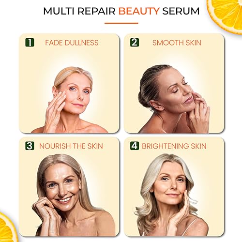 Vitamin C Serum for Mature Skin with Hyaluronic Acid, and Aloe Vera - Hydrating, Lifting, Face Wrinkle & Age Spot Reduction, Anti-Aging Skincare, (1.7 fl oz)