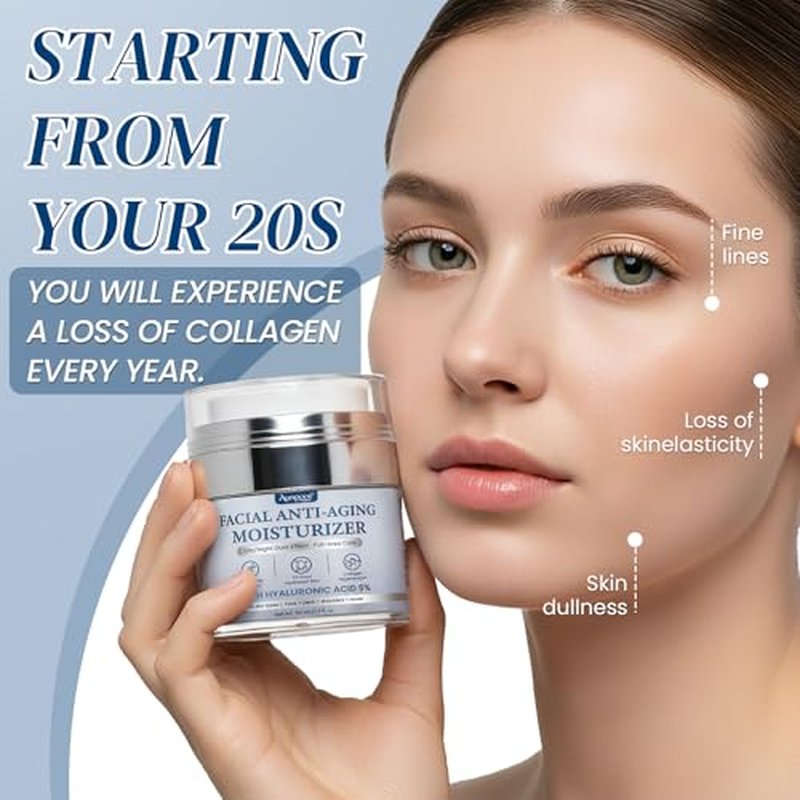 Collagen Cream for Face With Retinol and Collagen Used for Moisturizer Firming Anti Wrinkle Collagen Anti Wrinkle Day Night Creamfor Face Used for Women and Men 2Pack 1.7 Fl Oz