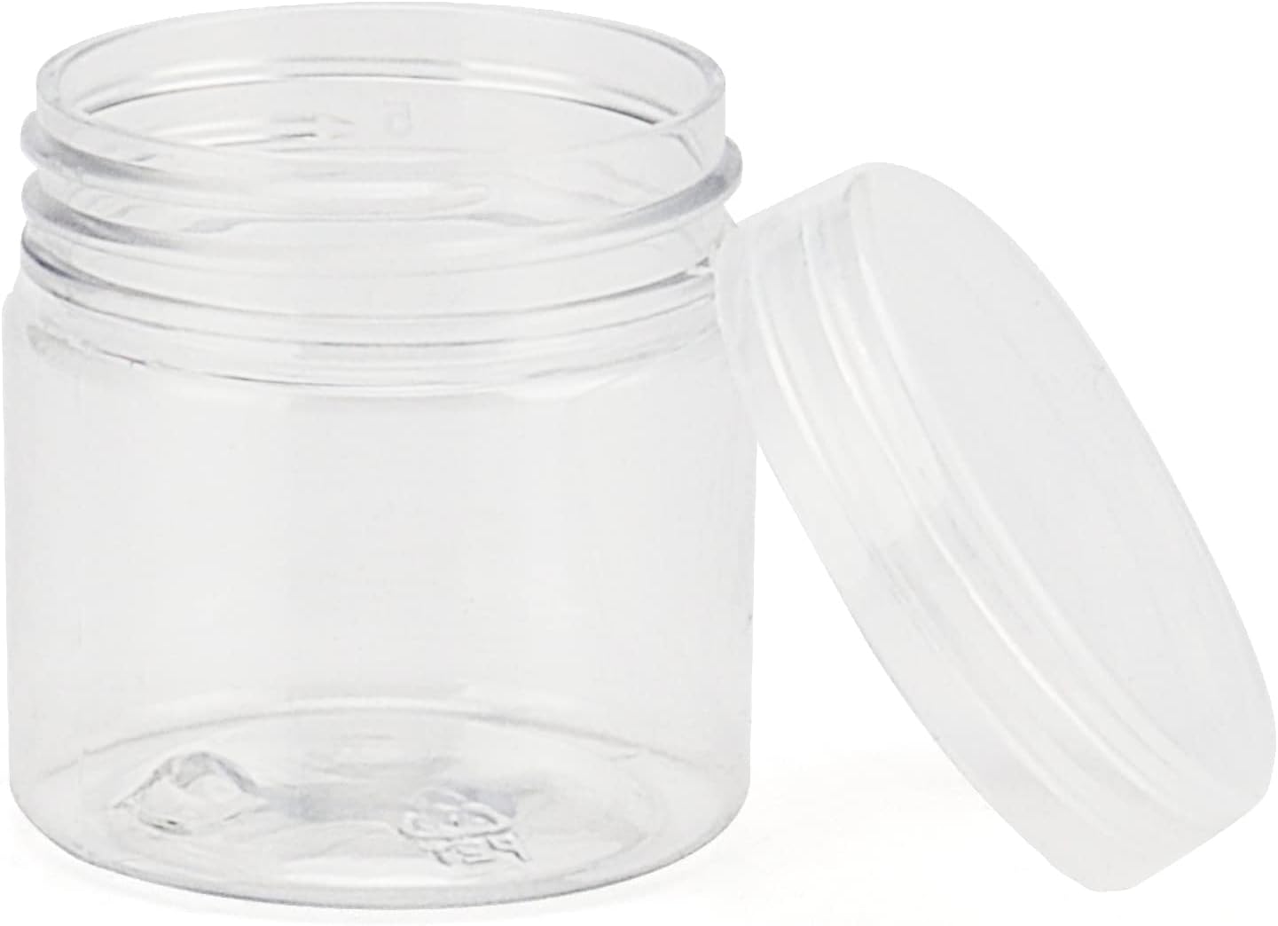 Clear Plastic Bead Containers - 70 PCS 2oz Round Storage Jars with Lids for Lotions, Beads & Spices