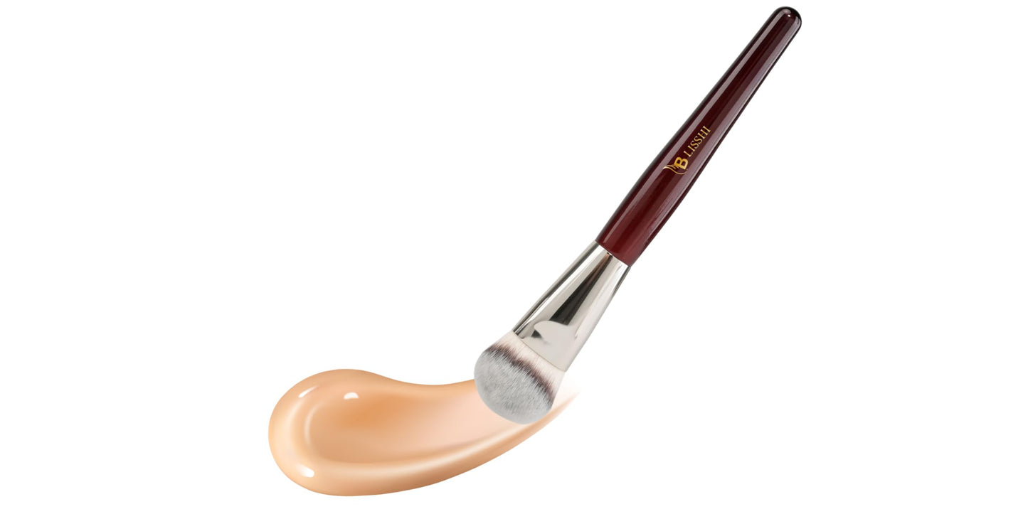 BLISSHI-Foundation Brush- Contoured makeup Brush-Perfect for Cream and Liquid Foundation Application-Blushing-Bronzer-Ideal for Blending and Highlighting Face Brush
