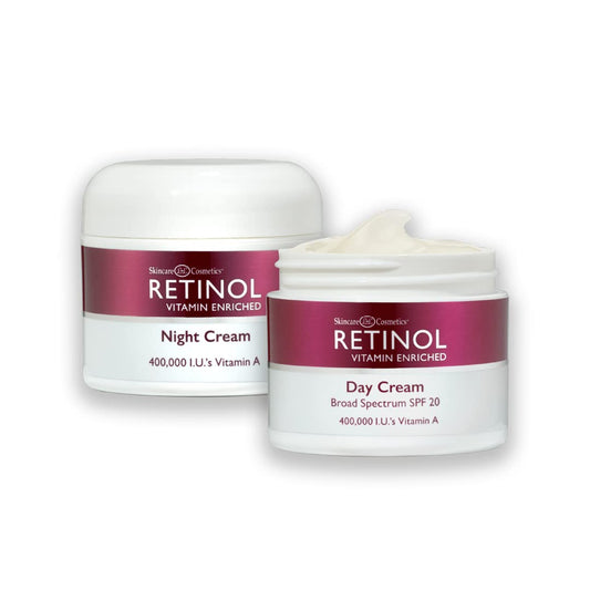 LIVAURA Retinol Anti-Aging, Vitamin Enriched Night Cream & Day Cream - Your 24 HOUR skincare duo that works day and night to give you younger-looking skin, 1 Ounce Each