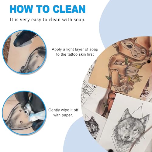 305Pcs 3MM Tattoo Skin and Ink Caps Kit - Emalla 2Pcs Fake Skin Practice and 3Pcs Black Tattoo Ink Cups Holder with 300Pcs Tattoo Ink Caps 100 Small 100 Medium 100 Large Tattoo Supplies for Beginners