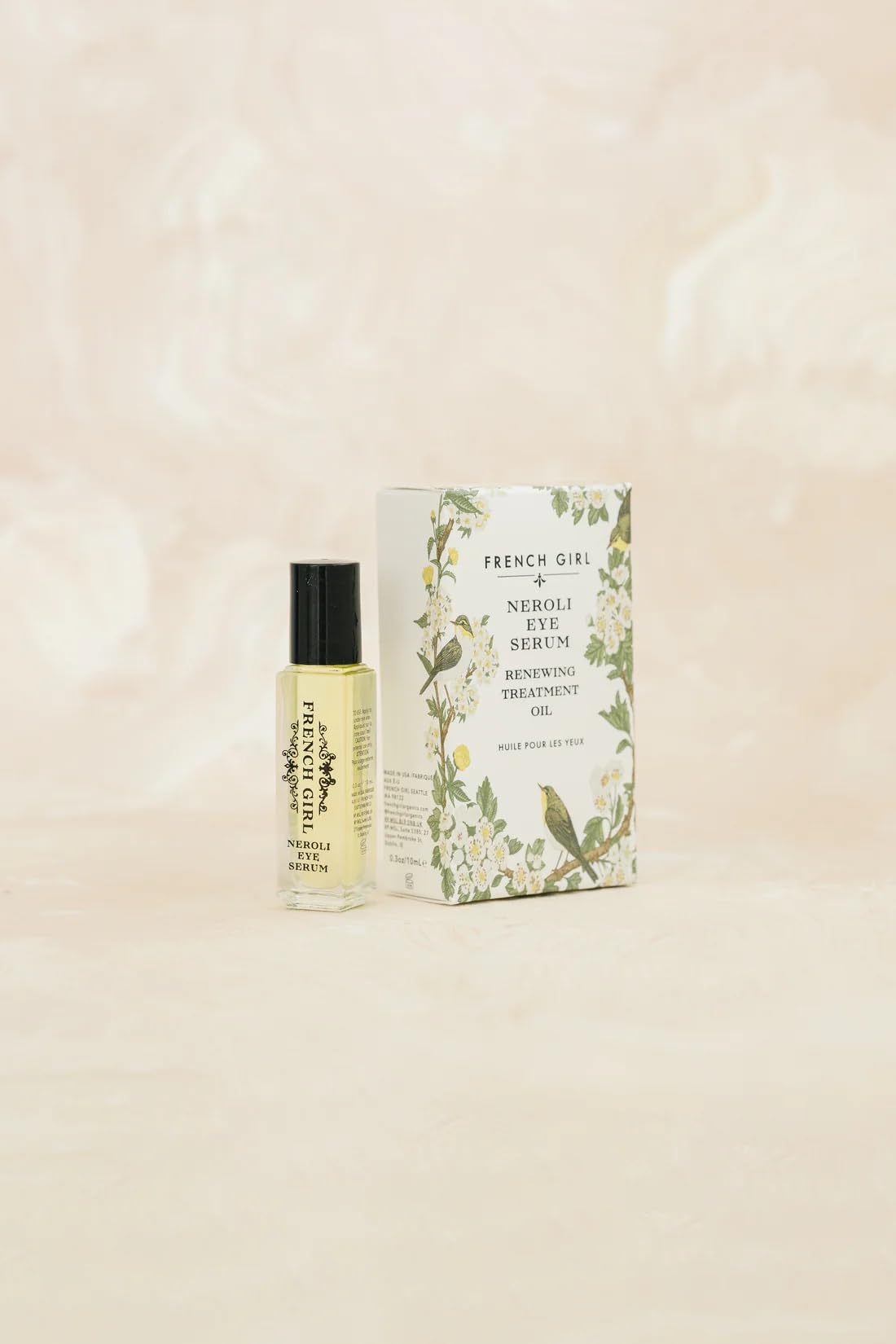 French Girl Neroli Eye Serum - Renewing Treatment Oil for Under Eyes and Fine Lines, Under Eye Depuffer, Organic Plant-Based Ingredients, Vegan & Cruelty-Free, .3 oz