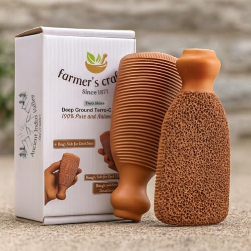 Natural Pumice Stone Made up of Terra Cotta Ancient Indus Valley Foot Scrubber Callus Remover Skin Care Kit for Hand and Dead Skin, Pedicure Tools Foot Exfoliator, Cracked Heels, Body Loofah