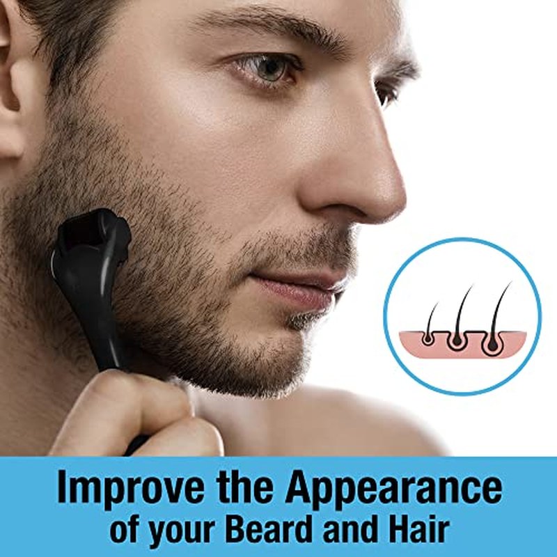 Beard and Hair Derma Roller (2 Pack) by Tilcare - Sterile Titanium Derma Roller 0.25mm