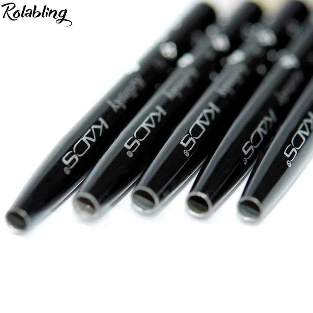 Rolabling 5Pcs Kolinsky Acrylic Nail Brush Nail Painting Pen Brushes Set