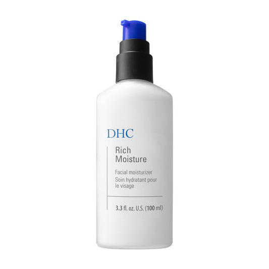 DHC Rich Moisture, Lightweight Facial Moisturizer, Dry Skin, Hydrating, Fragrance and Colorant Free, Ideal for Dry Dehydrated or Sensitive skin, 3.3 fl. oz.