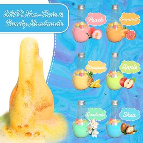 FIREKOTO¢ç 8pcs Purely Handmade Kids' Rainbow Interactive Bath Bombs kids Potions?Organic Colorful Bubble Bath for Kids Safe, Best Birthday, Party, Easter Bath Bombs Gift Set for Girls and Boys(8-Pack)