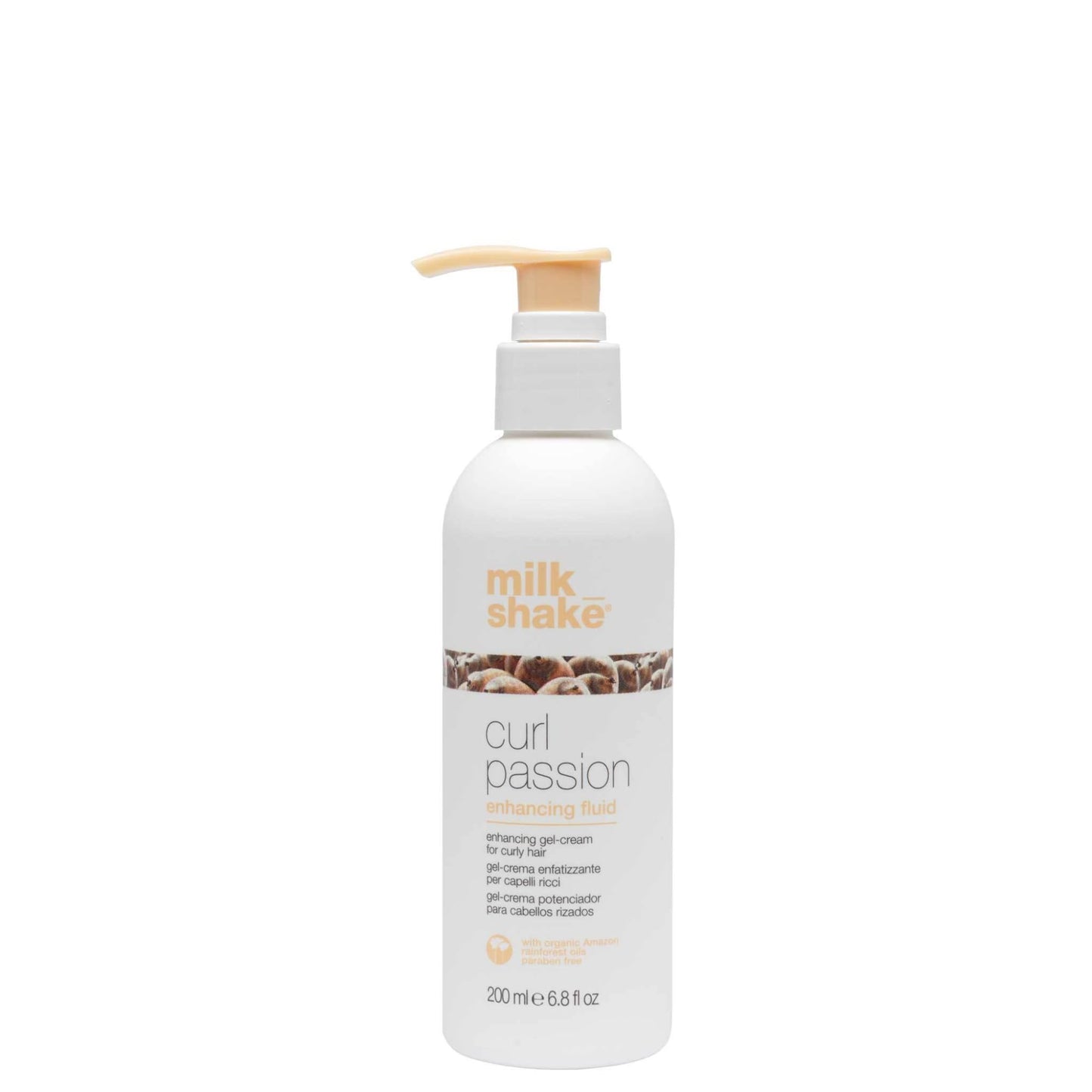 milk_shake Curl Passion Enhancing Fluid | Lightweight Curl Enhancer for All Curl Types | Boosts Definition & Shine | With Babassu Oil, Praxcai Oil & Milk Proteins, 6.8 fl oz / 200 mL