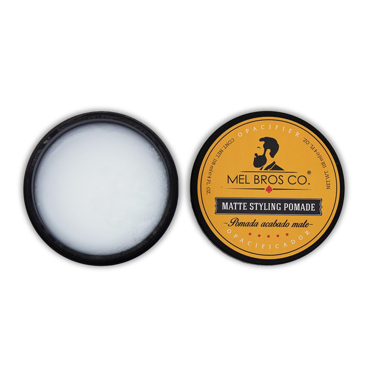 Mel Bros Co Matte Hair Pomade 4oz - Strong Hold Opacifier