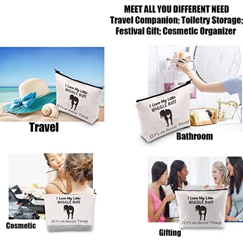 JYTAPP Aussie Lover Gift Australian Shepherd Dog Owner Gift Aussie Mom Cosmetics Bag It's An Aussie Thing Makeup Bag Dog Gift