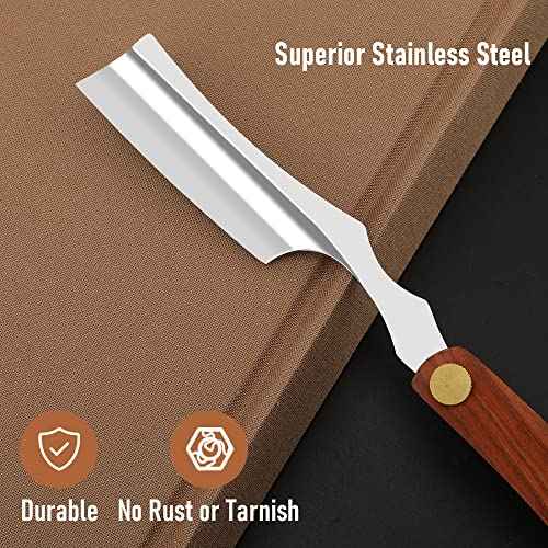 Straight Razor With Strope - Professional Straight Edge Barber Premium Stainless Steel Shaver With Shaving Strop for Men Home & Salon Grooming Using (NO.150)
