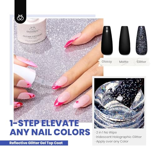 beetles Gel Polish 44pcs Winter Gel Nail Polish Set 36 Colors Brown Burgundy Red Blue Purple Green Black Nude White with Base Top Coat UV LED Needed Salon DIY at Home Gift for Women Colorful Muse