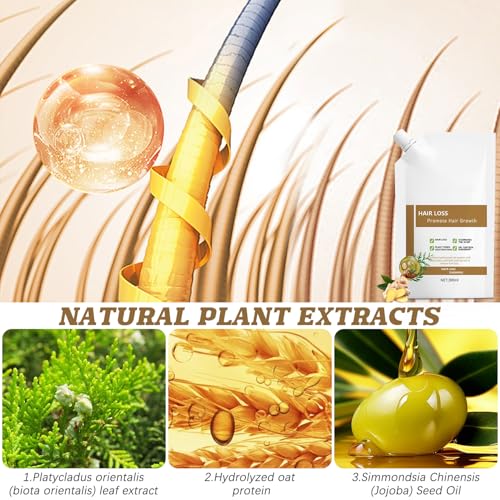 300ML Anti-Hair Fall Hair Loss Shampoo, Anti-Hair Fall Promote Hair Growth Shampoo, Rich in Various Plant Extracts, for all Hair Types (1Pcs)