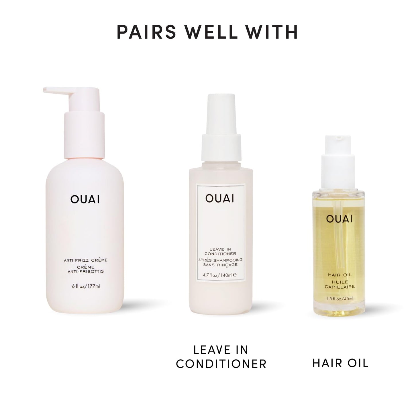 OUAI Anti-Frizz Cream - Moisturizing Hair Cream for Frizz Control & Heat Protection - Hydrating Jackfruit & Beetroot Extract | 6 oz