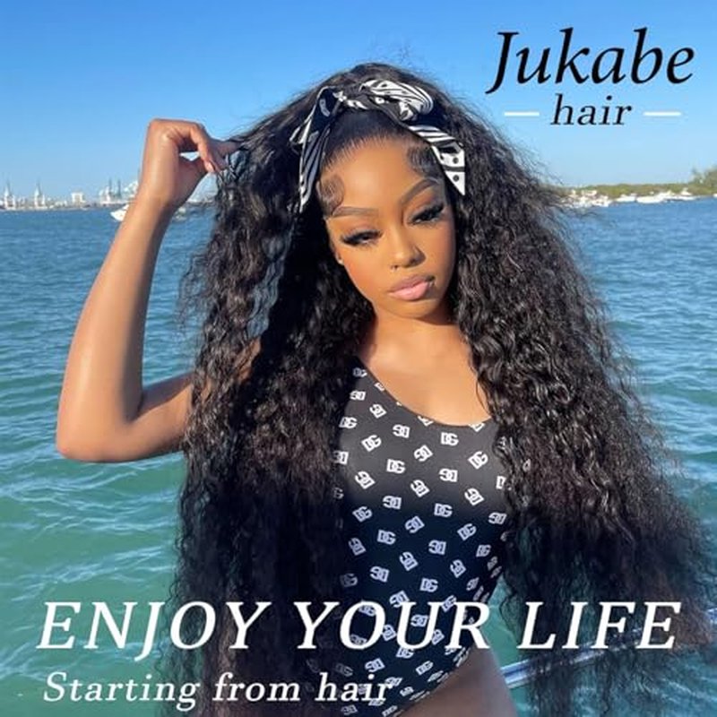 13x6 Deep Wave Lace Front Wigs Human Hair Pre Plucked HD Transparent Lace Frontal Wigs Human Hair for Women Glueless Wigs Human Hair with Baby Hair 26 Inch