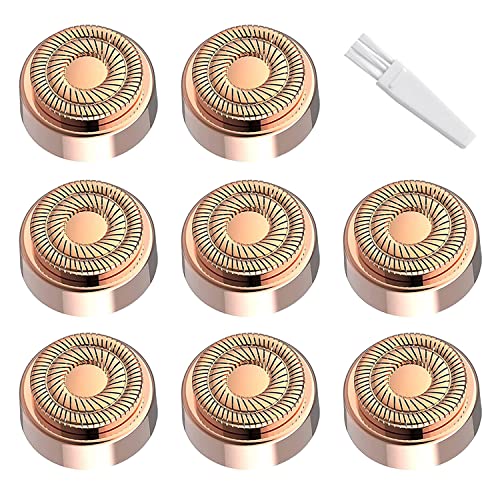 Facial Hair Remover for Women - Blue Color | 8 Replacement Heads Included