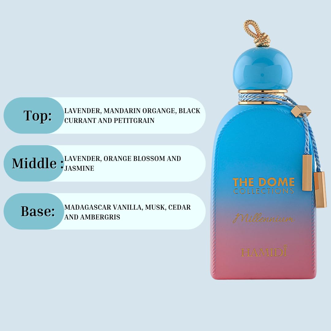 Hamidi The Dome Collection Millennium for Women Eau de Parfum Spray, 3.4 Ounce