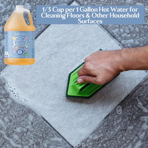 Brittanie's Pure Organic Castile Liquid Olive Oil Soap Refill, 1 Gallon Unscented | Face, Body Wash, All Purpose Cleaner, Dishes, Pets & Laundry | Vegan, Biodegradable, Made in USA