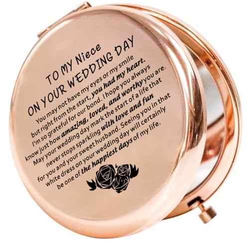 WSNANG to My Niece On Her Wedding Day Gift Niece Wedding Makeup Mirror Bridal Shower Gift for Niece from Aunt Bride Gift (NieceWedding Mirror)