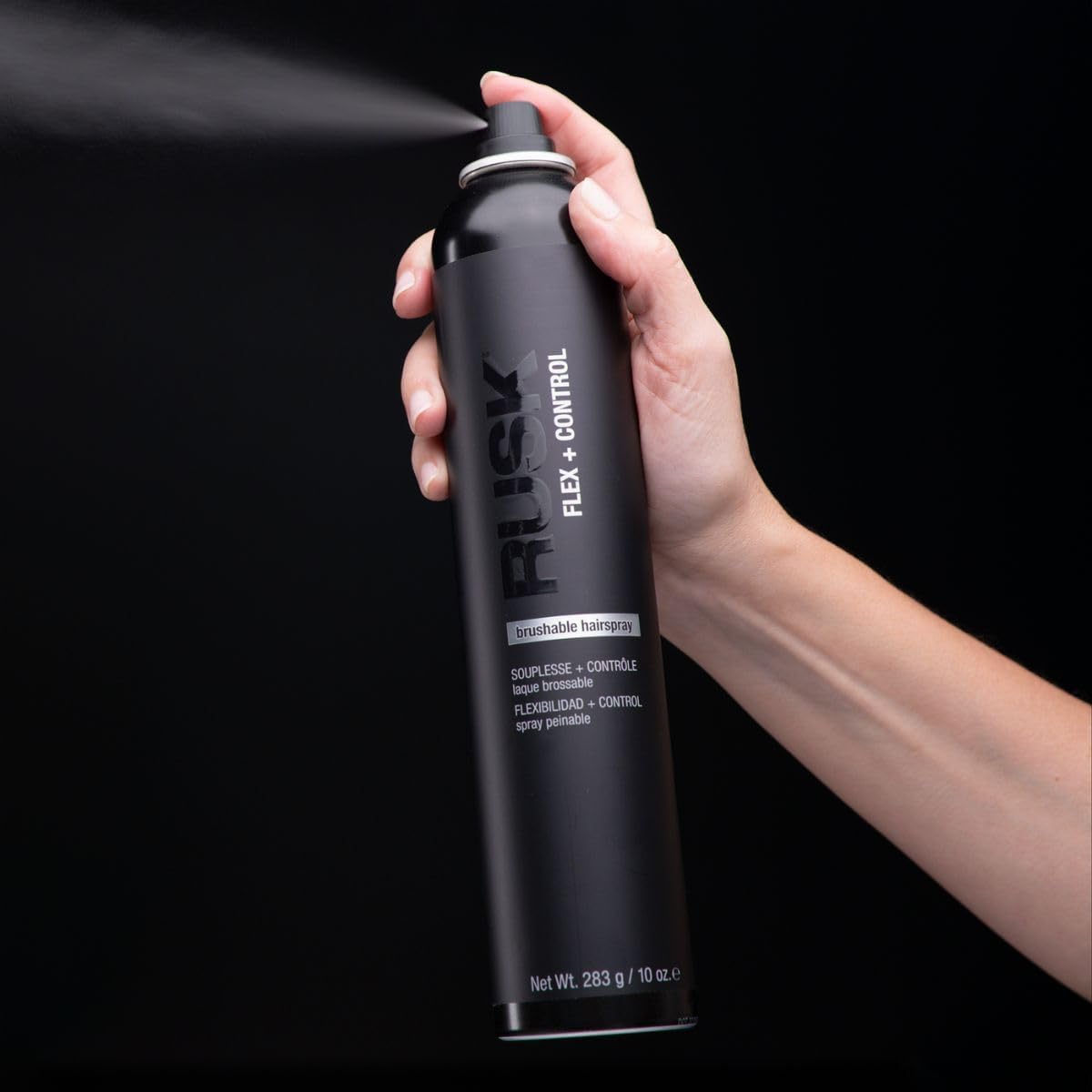 RUSK Brushable Hairspray, Flex + Control, Strong Yet Workable Hold, Protects Hair From Elements, 10 oz