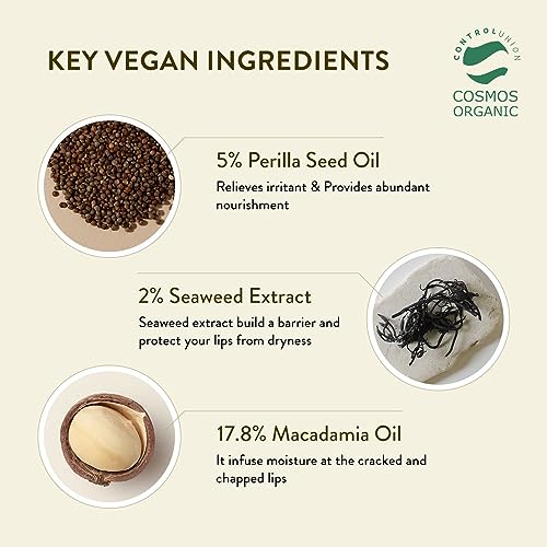 sioris 100% natural organic lip butter,More than lip balm,Hizikia extract gently exfoliates lips,Perilla Seed Oil and Macadmia oil nourish chapped lips