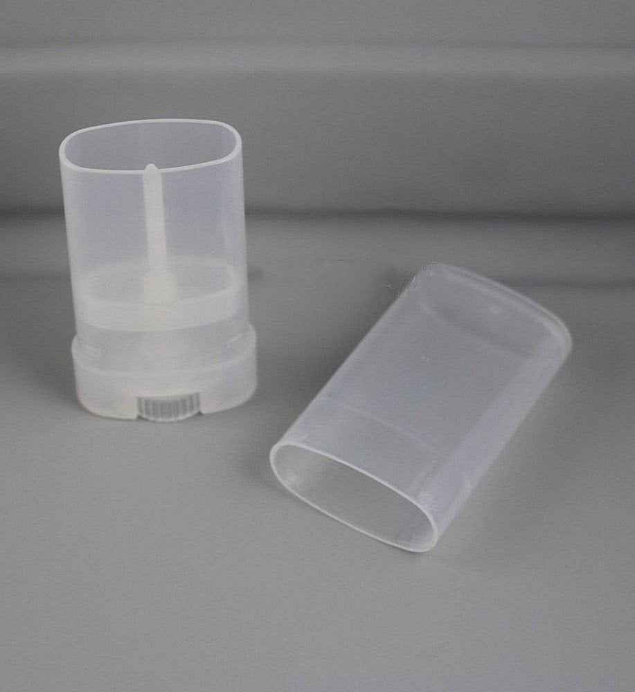 Goege 15 ML Clear Empty Plastic Oval Deodorant Containers Lip Balm Tubes for Lipstick, Crayon,chapstick,homemade Lip Balm,BPA Free (25 Pcs)