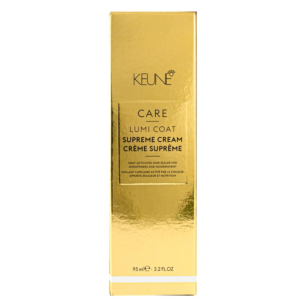 KEUNE Care Lumi Coat Supreme Cream, Moisturizing & Shine-Enhancing Treatment for All Hair Types, 6.8 Fl Oz