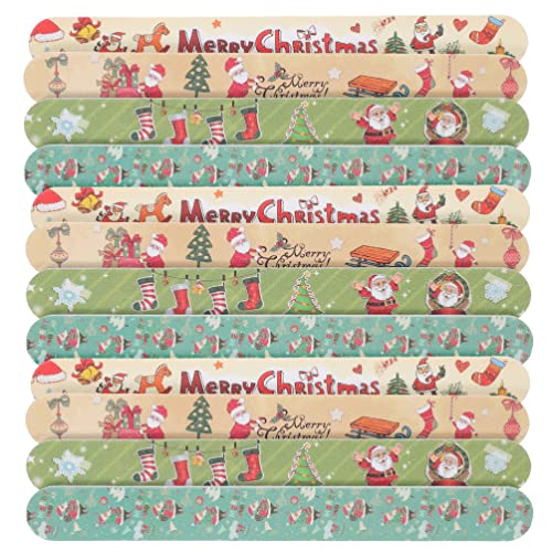 Nail Files: Double Sided Manicure Nail Files 24Pcs Christmas Nail Files Colorful Nail Buffers Toenails Polisher Tools for Manicure Women Girls-Random Style