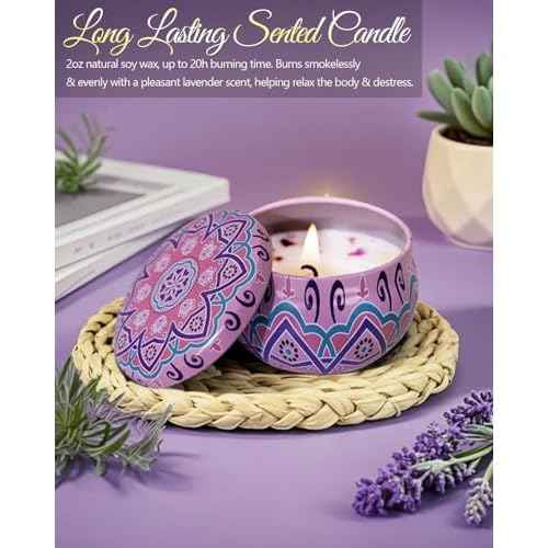 Spa Gift Baskets for Women - 12-Piece Self Care Kit with Soy Candle, Bath Salts, Purple Blanket, Insulated Tumbler, Eye Mask & More ? Unique Mothers Day, Birthday, or Get Well Soon Gifts for Women