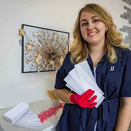 2000 Pcs 3'' x 8'' Non Woven Wax Strips for Hair Removal, Large Body and Facial Wax Strips Epilating Cloth for Leg Beauty Women Men Arms, White