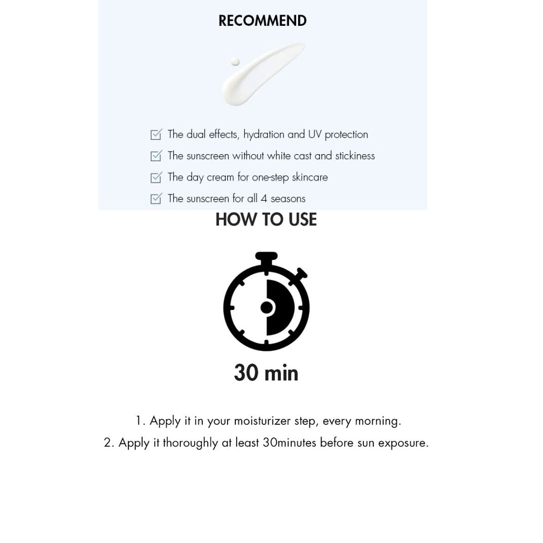 Dr.Ceuracle Hyal Reyouth Moist Sun - Essence-Like Sunscreen for Skin Concerns | Non-Sticky Formula