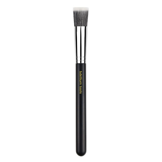 Bdellium Tools Professional Makeup Brush - Maestro Series 953 Duet Fiber Foundation - With Soft Synthetic Fibers, For Precise Application of Foundation (Black, 1pc)