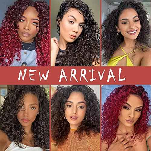 Gogo Curl Short Curly Crochet Hair - 12 Inch, 8 Packs for Black Women - Beach Curl, Deep Wave, Water Wave Braids - Synthetic Hair Extensions (12 Inch, 8 Packs, 1B)